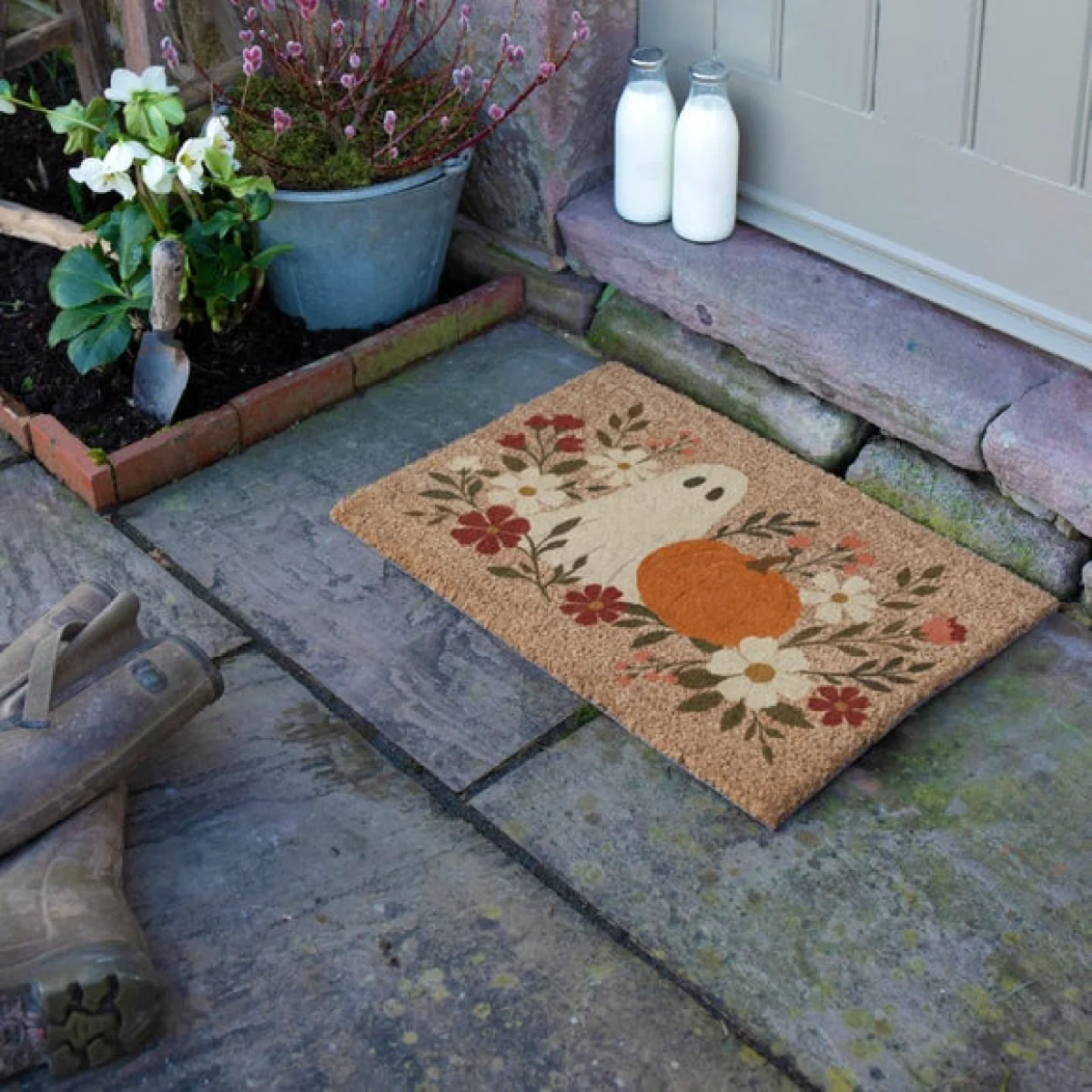 Artsy Mats Ghost Floral Coir Doormat – image 7