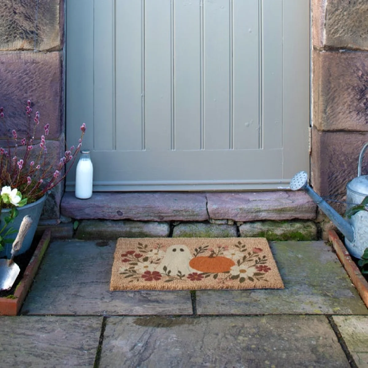 Artsy Mats Ghost Floral Coir Doormat – image 9