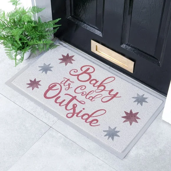Artsy Mats Baby its Cold Outside Outdoor Indoor Outdoor Doormat – image 1