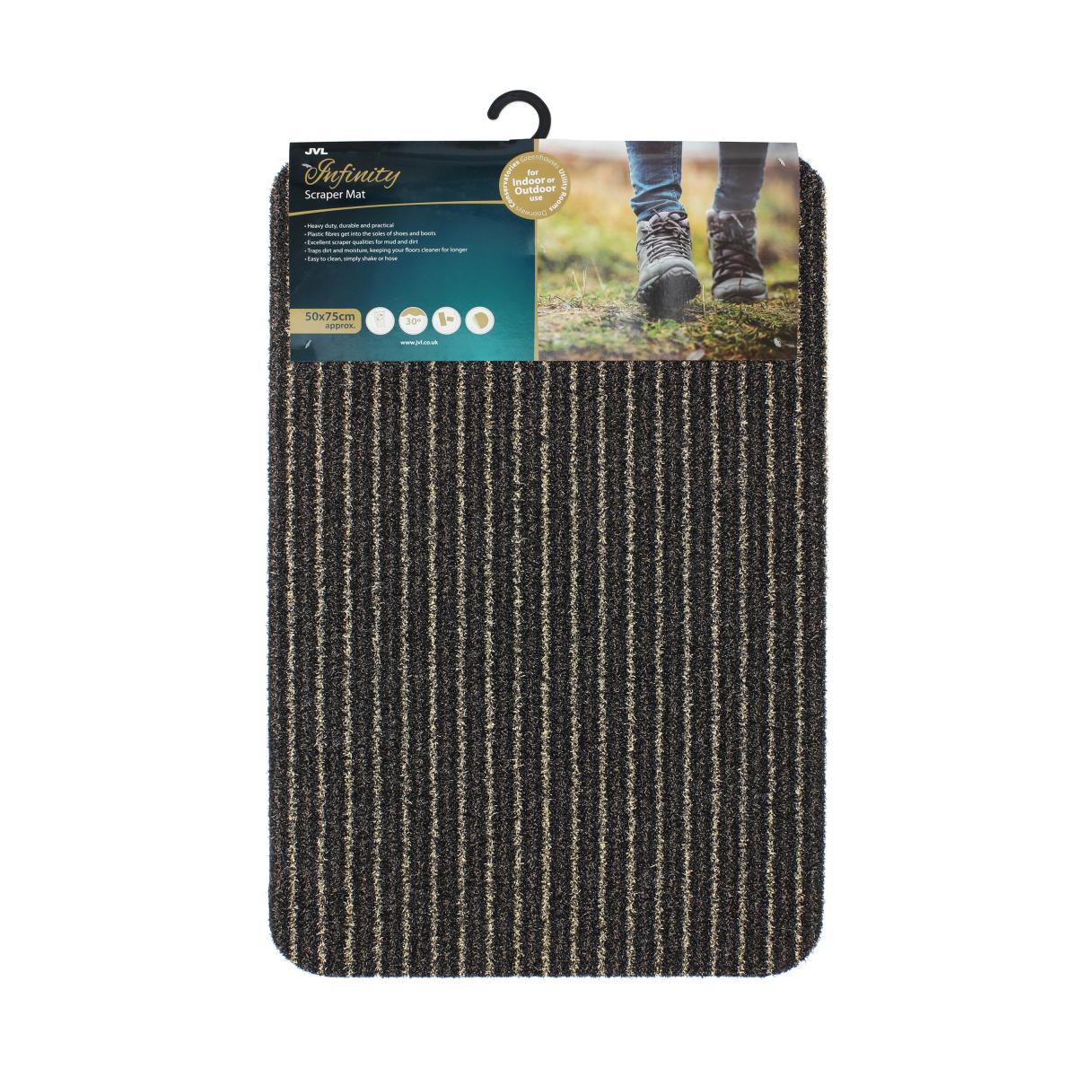 JVL Infinity Scraper Doormat Brown – image 4