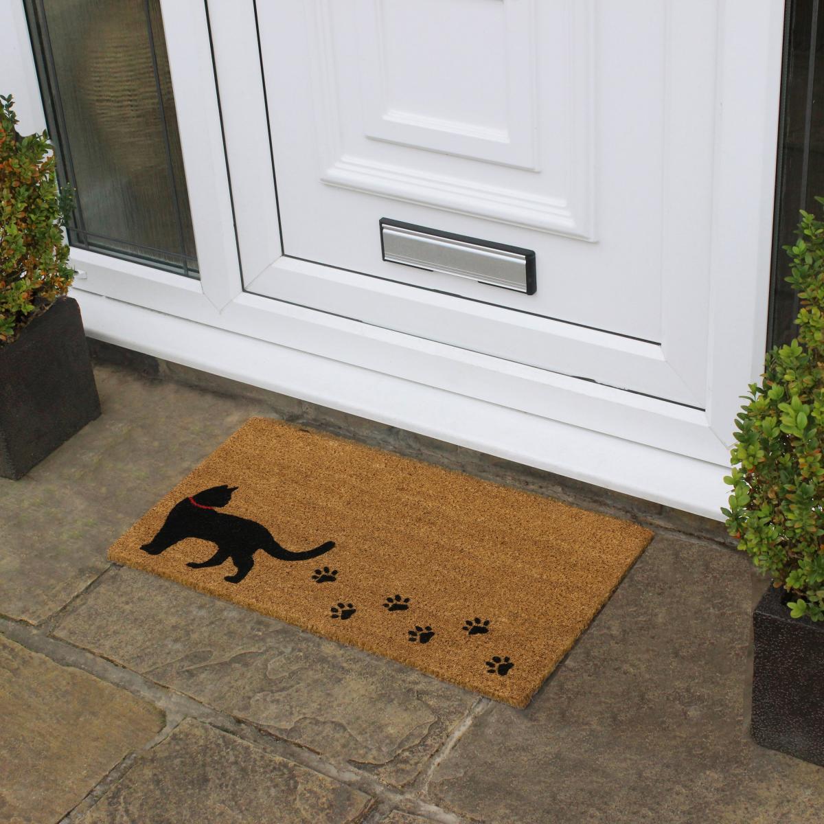 JVL Eco Latex Kitty Cat Coir Doormat Natural – image 1