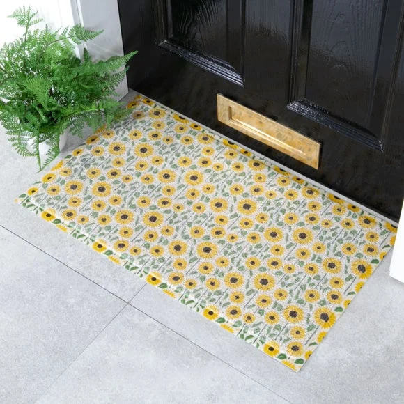 Artsy Mats Sunflower Pattern Indoor Outdoor Doormat