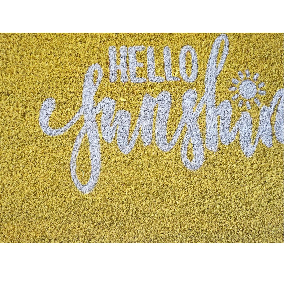 Hello Sunshine Doormat Brown – image 4