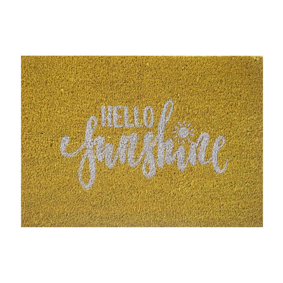 Hello Sunshine Doormat Brown – image 1
