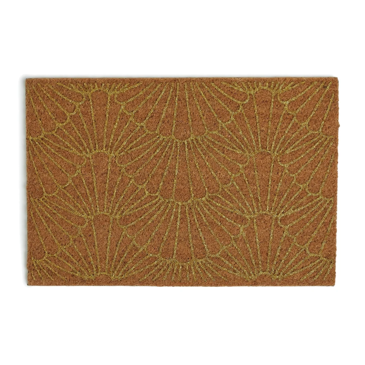 Habitat Fan Metallic Coir Doormat - Gold