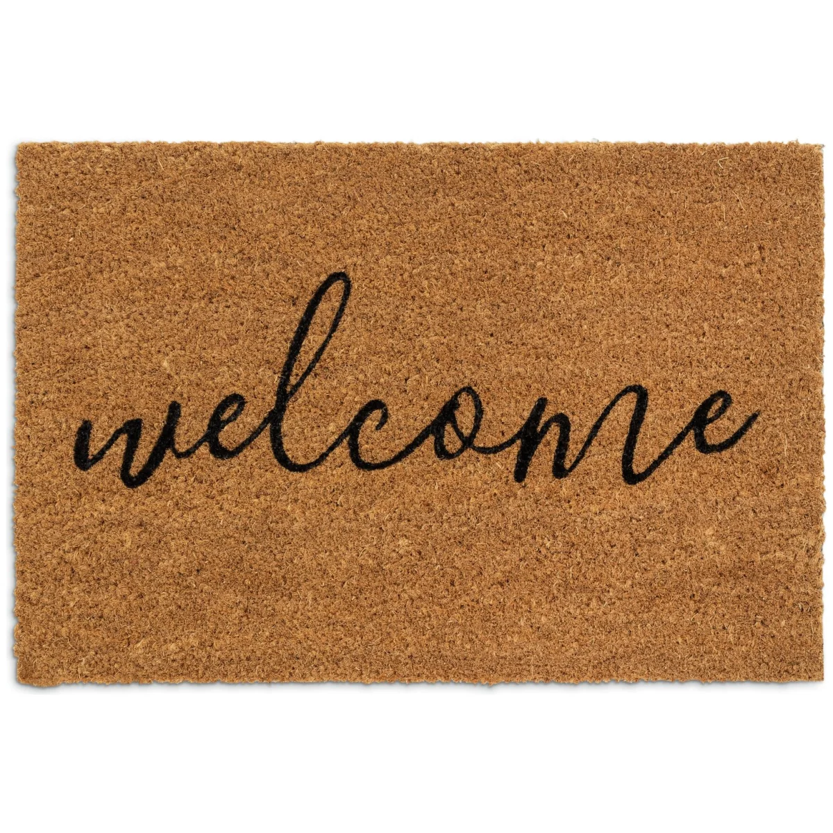 Habitat Welcome Coir Doormat - Black and Natural – image 2