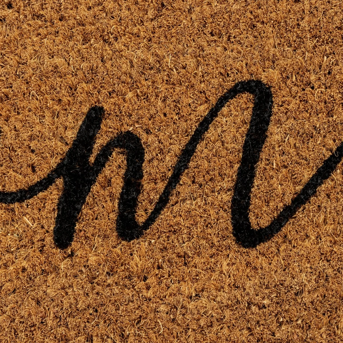 Habitat Welcome Coir Doormat - Black and Natural – image 3