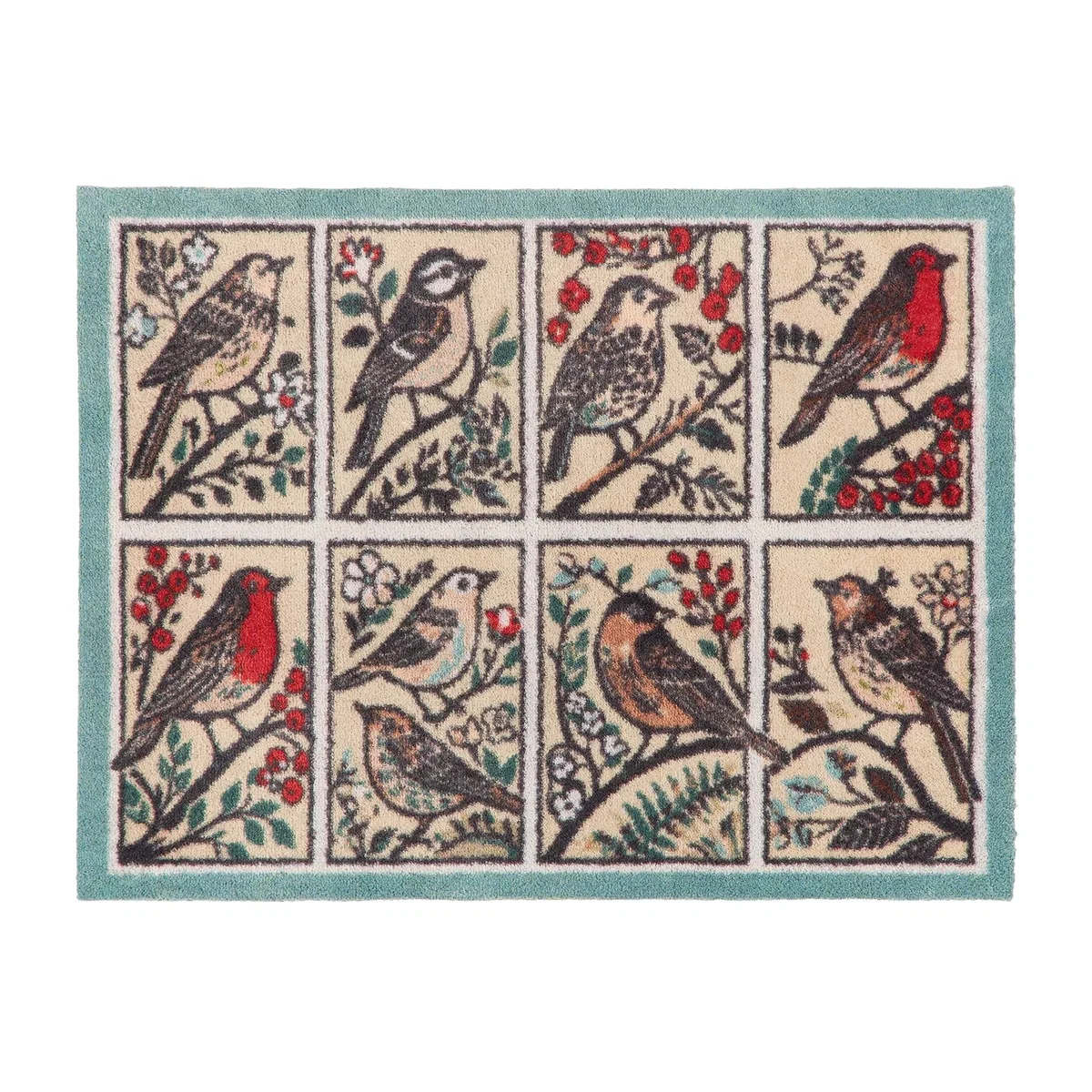 Bird Postbook Beige Charity Washable Doormat