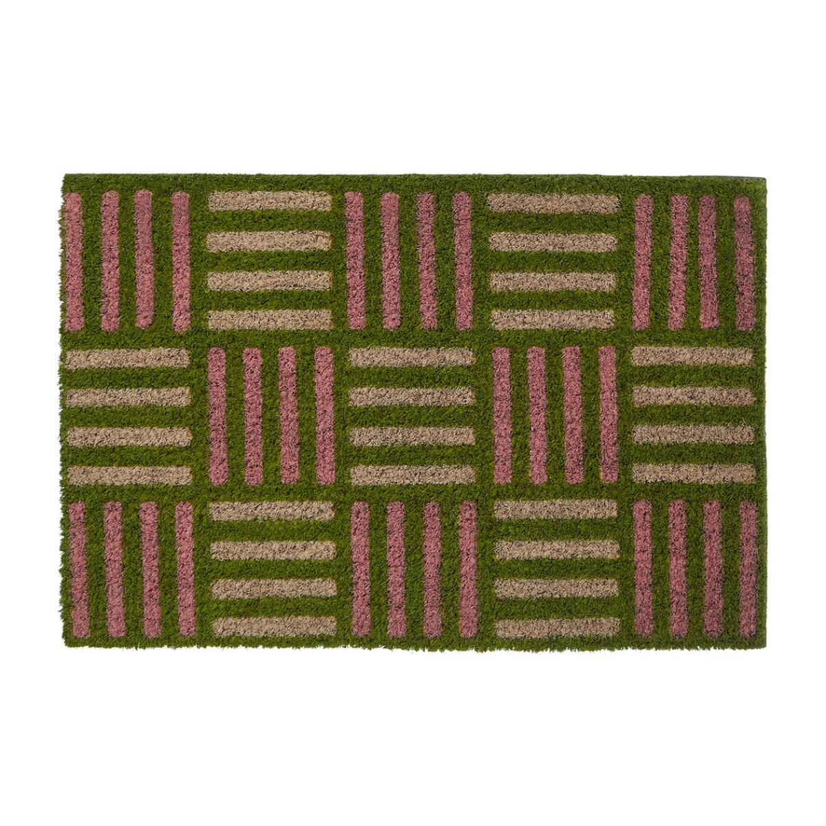 Striped Coir Doormat – image 1