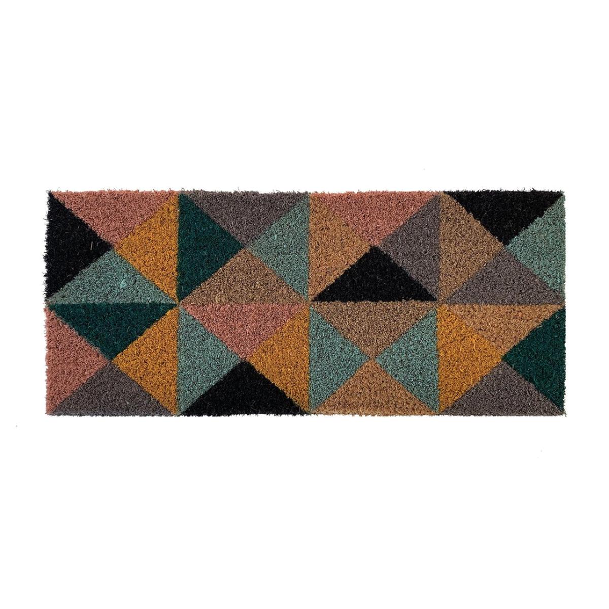 Geometric Print Coir Doormat Insert