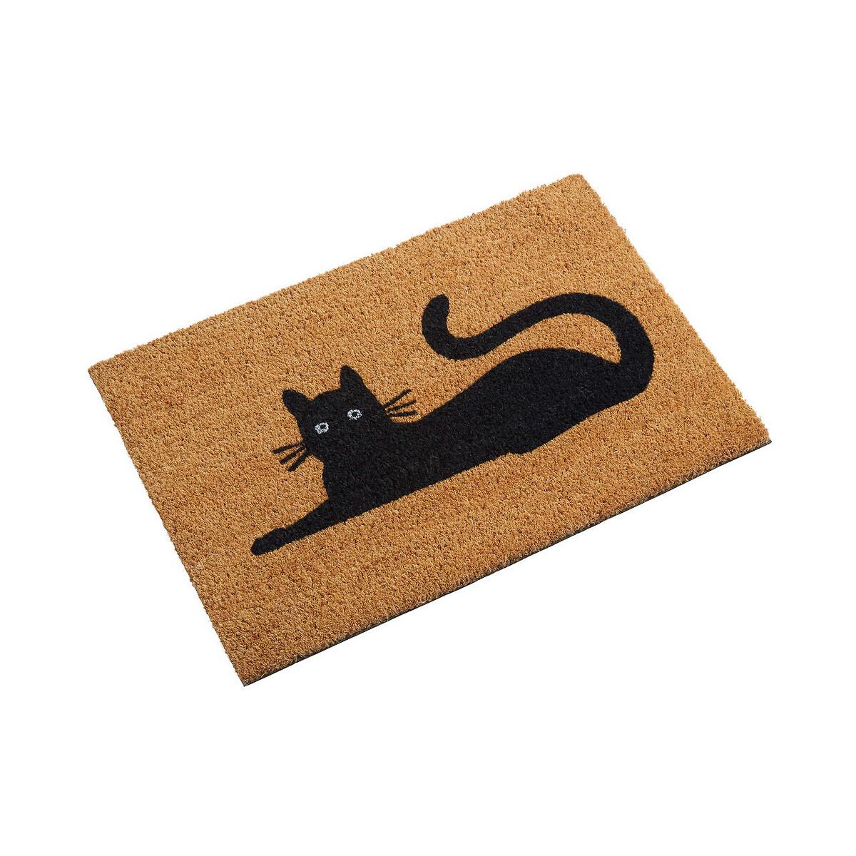 Black Cat Coir Doormat – image 2