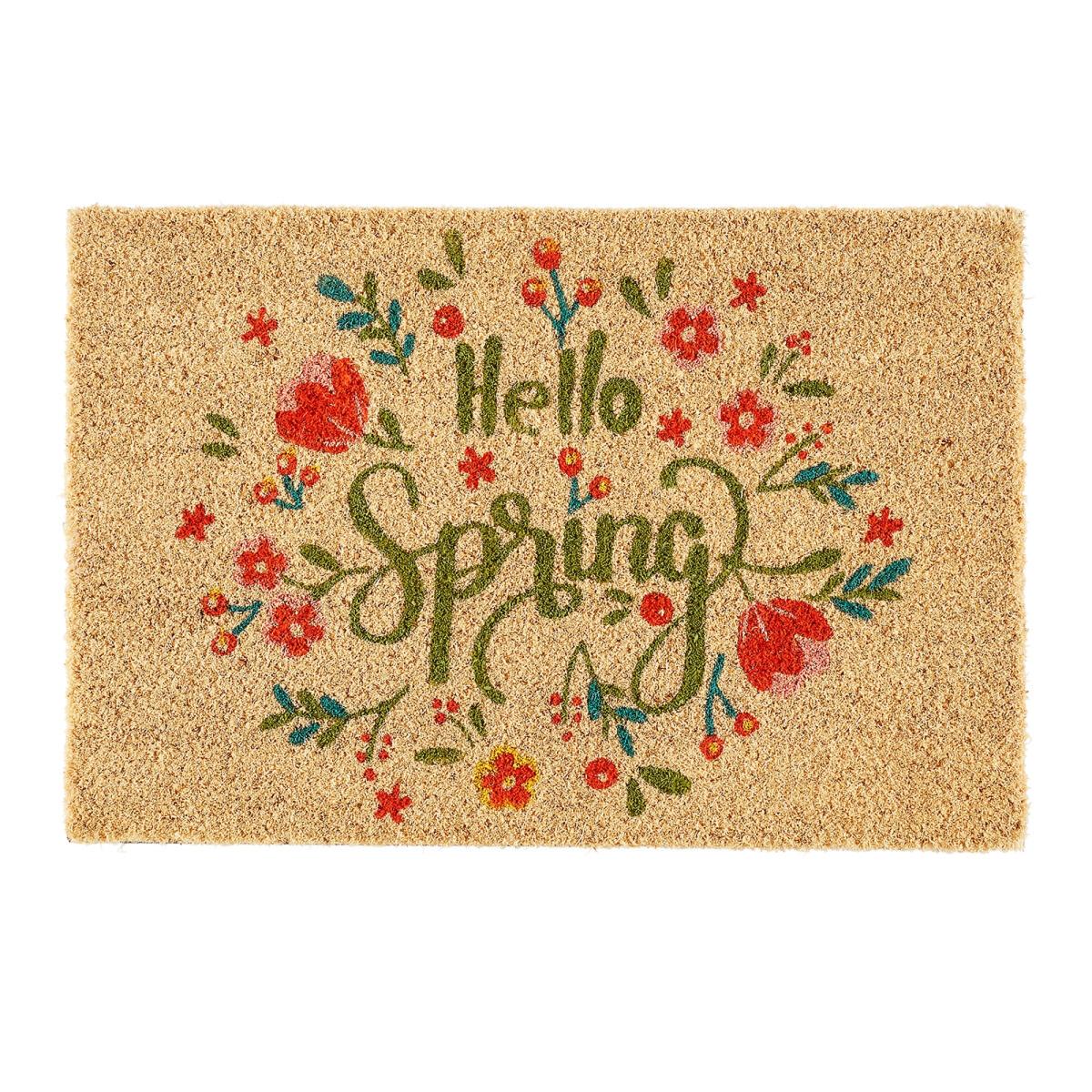 Thiam Hello Spring Floral Coconut Fibre Doormat – image 2