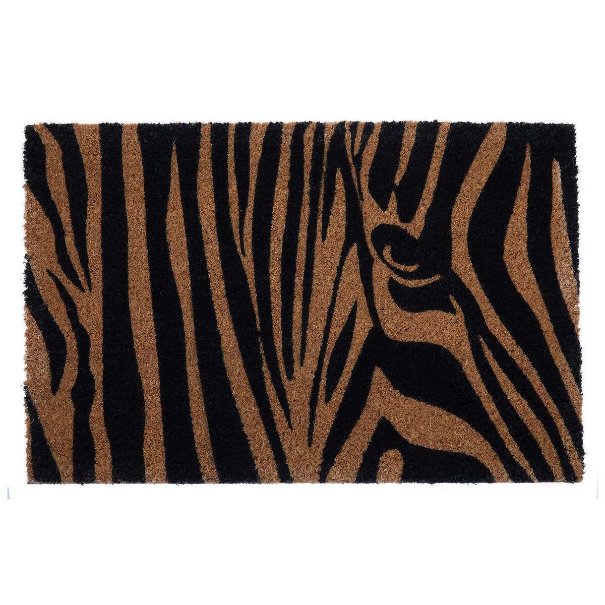 Zebra Print Coir Doormat – image 2