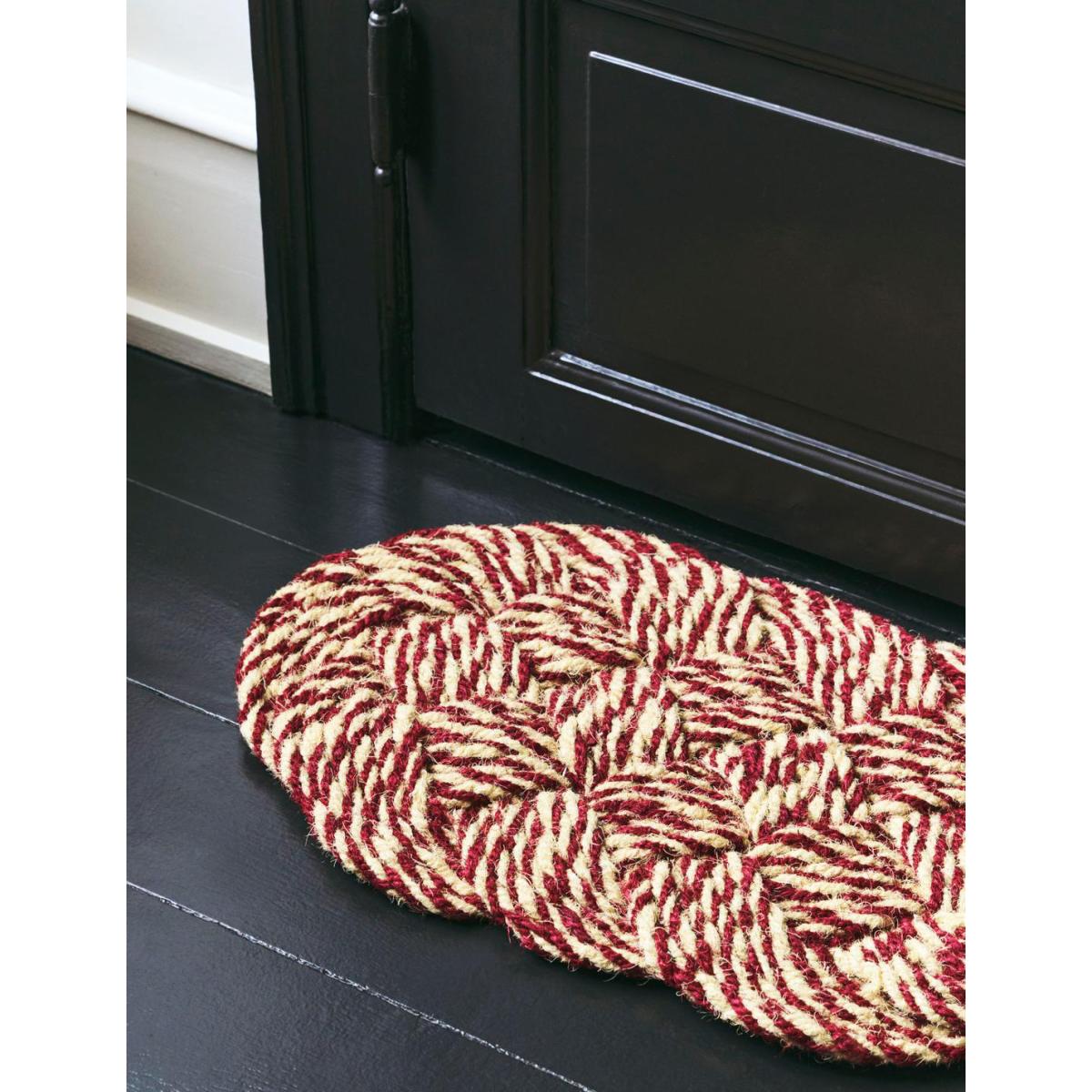 HAY Coco doormat 40x80 cm Swirl bordeaux-off white – image 2