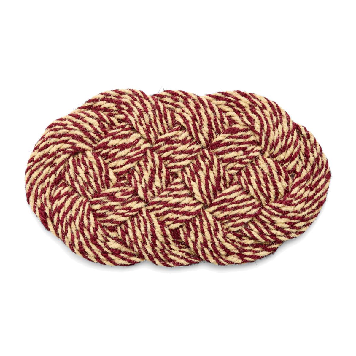 HAY Coco doormat 40x80 cm Swirl bordeaux-off white – image 1