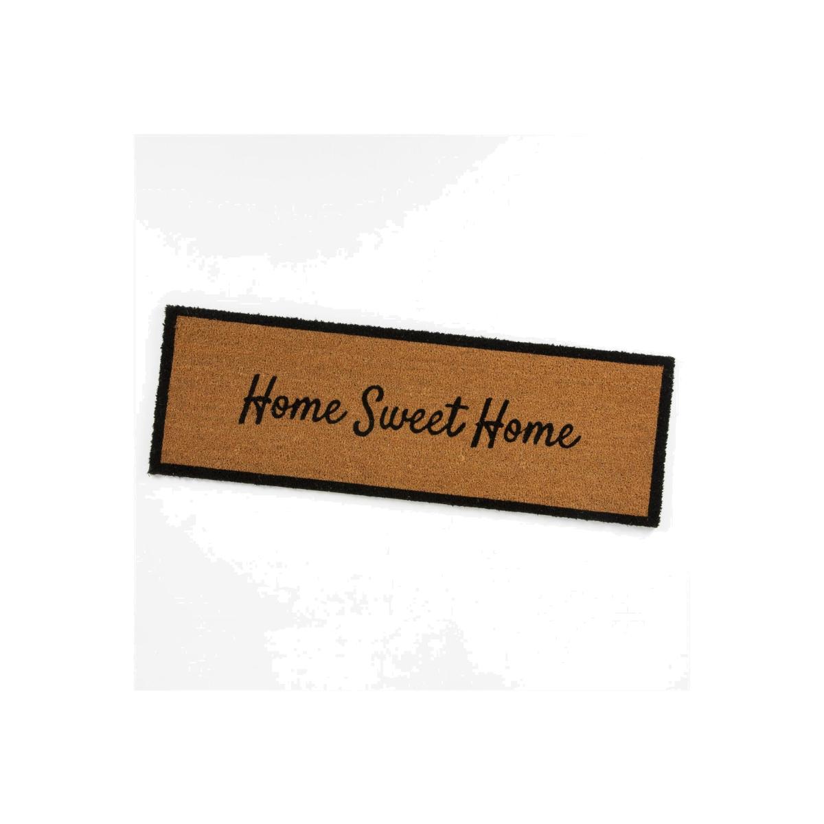 Astley Hand Drawn Doormat with PVC Backing 40 x 120cm Home Sweet Home - Yellow