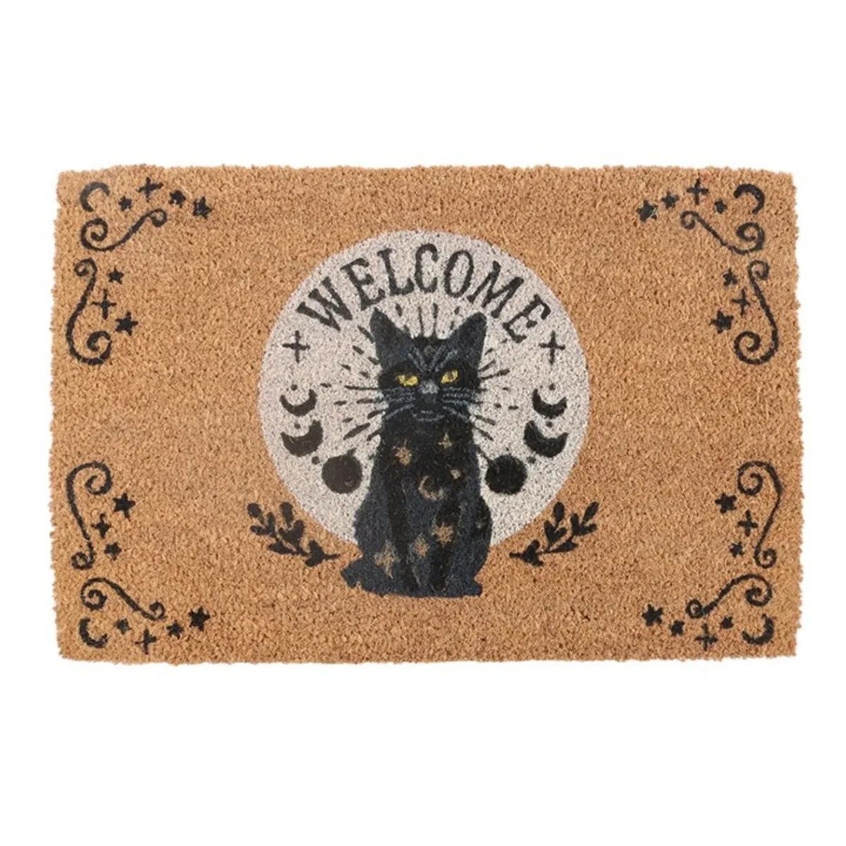 Black Cat Magick Energy Doormat Set for Entryway - Black – image 3