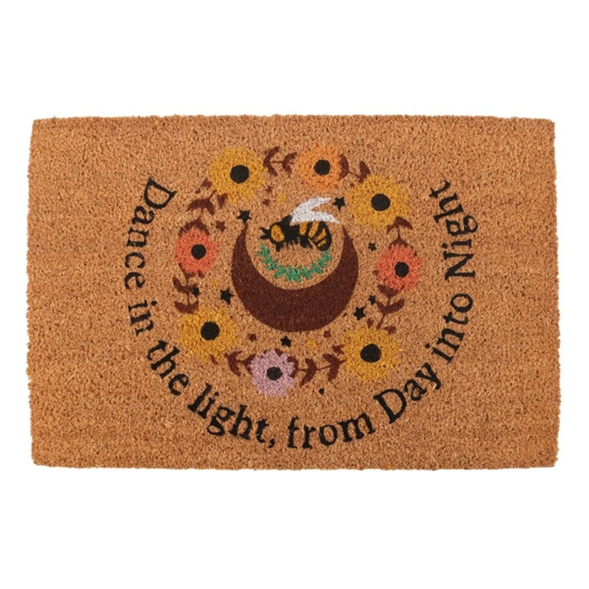 Natural Bee Sunflower Doormat Summer Solstice Welcome - Brown – image 4
