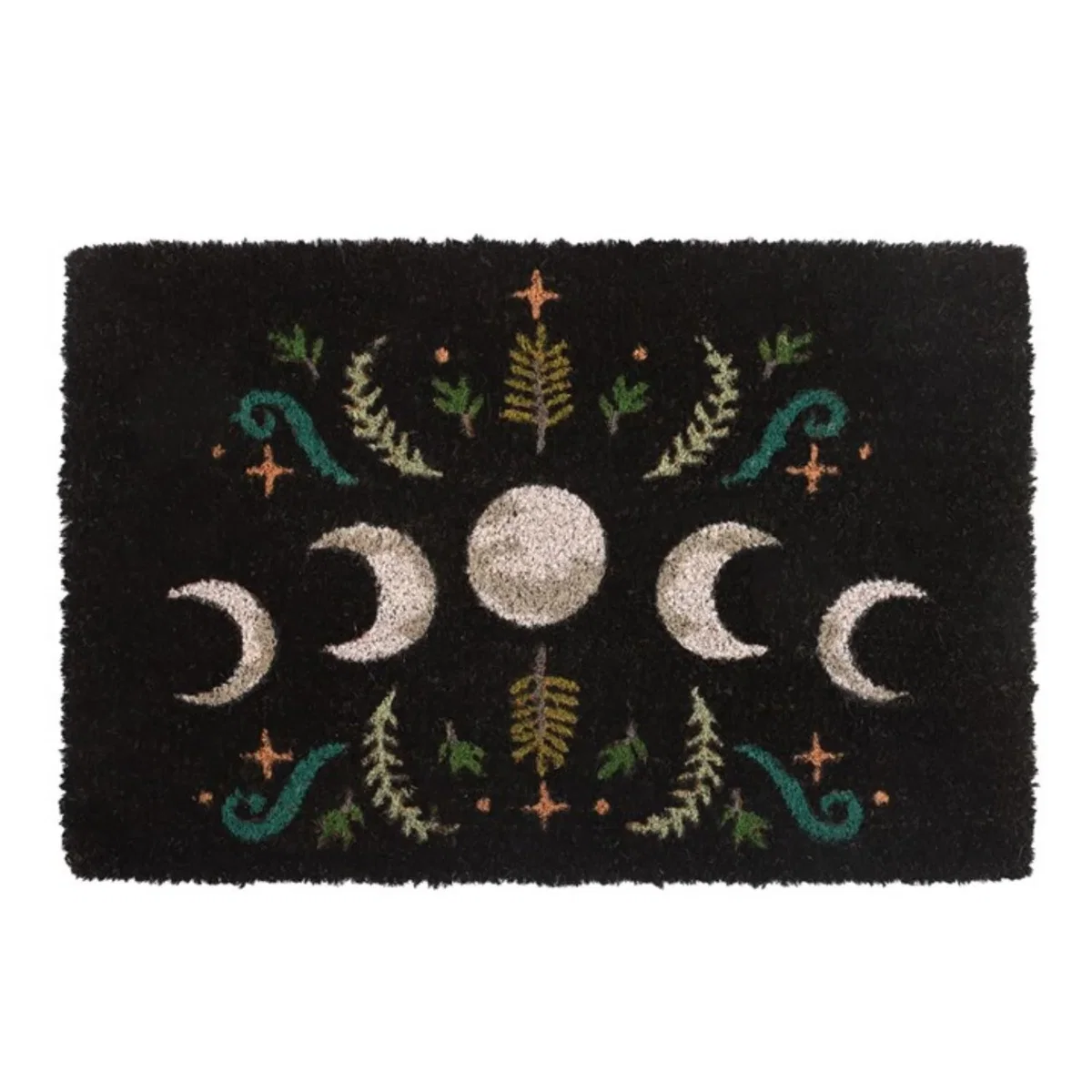 Black Dark Forest Moon Phase Doormat Welcome Magic Realm - Black – image 4