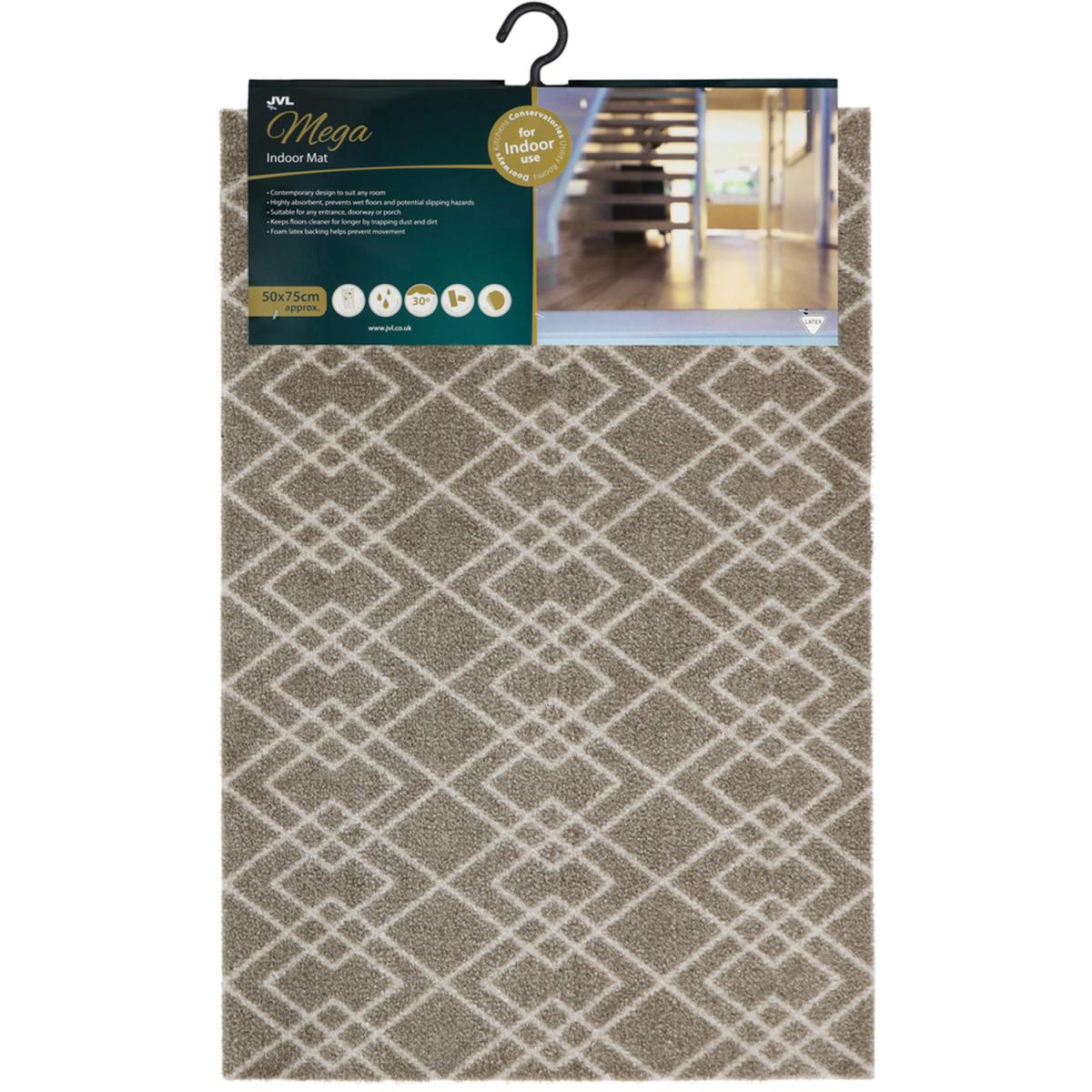 JVL Mega Door Mat 50 x 75cm, Diamond Trellis - Trellis – image 4