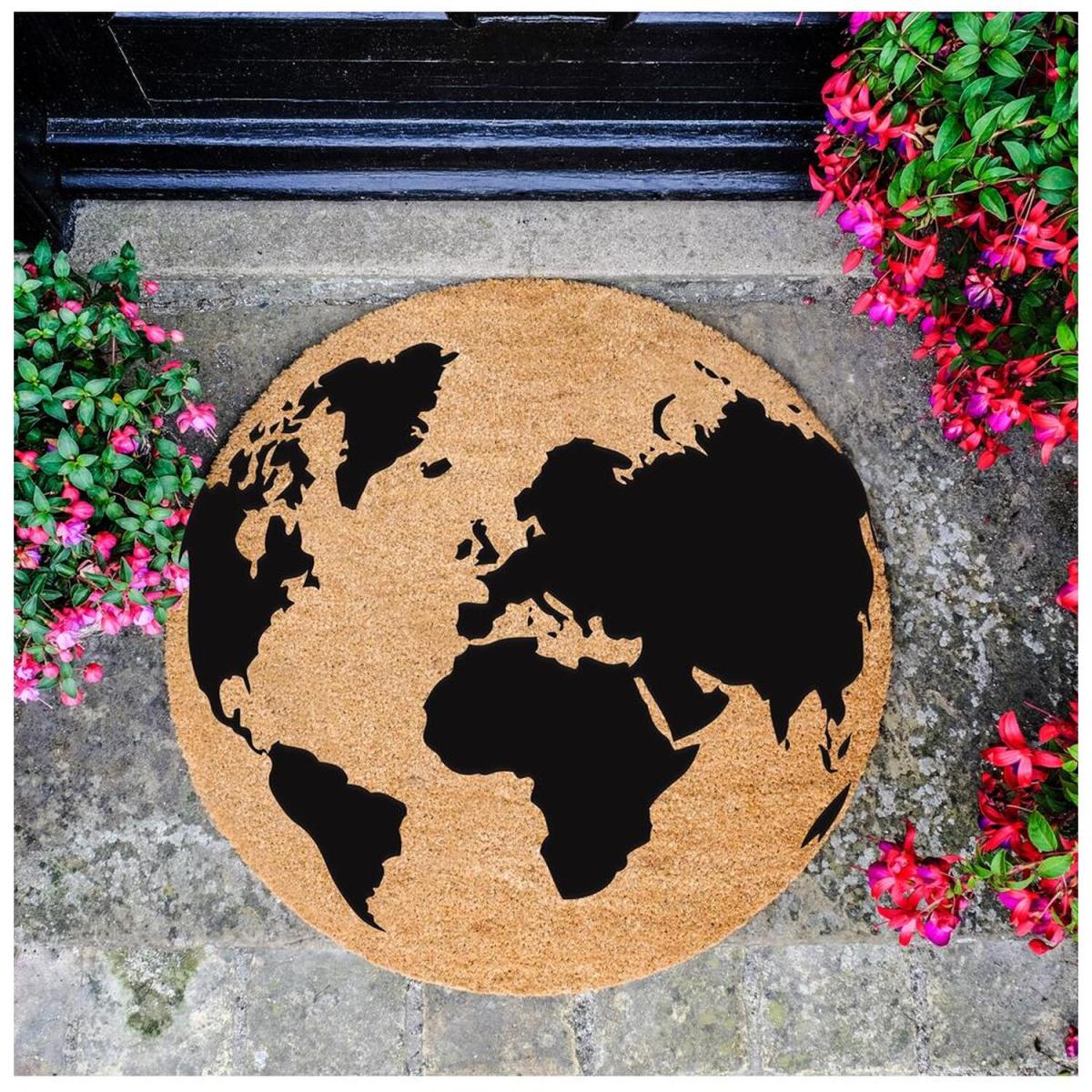 Globe Circle Doormat - Black – image 2