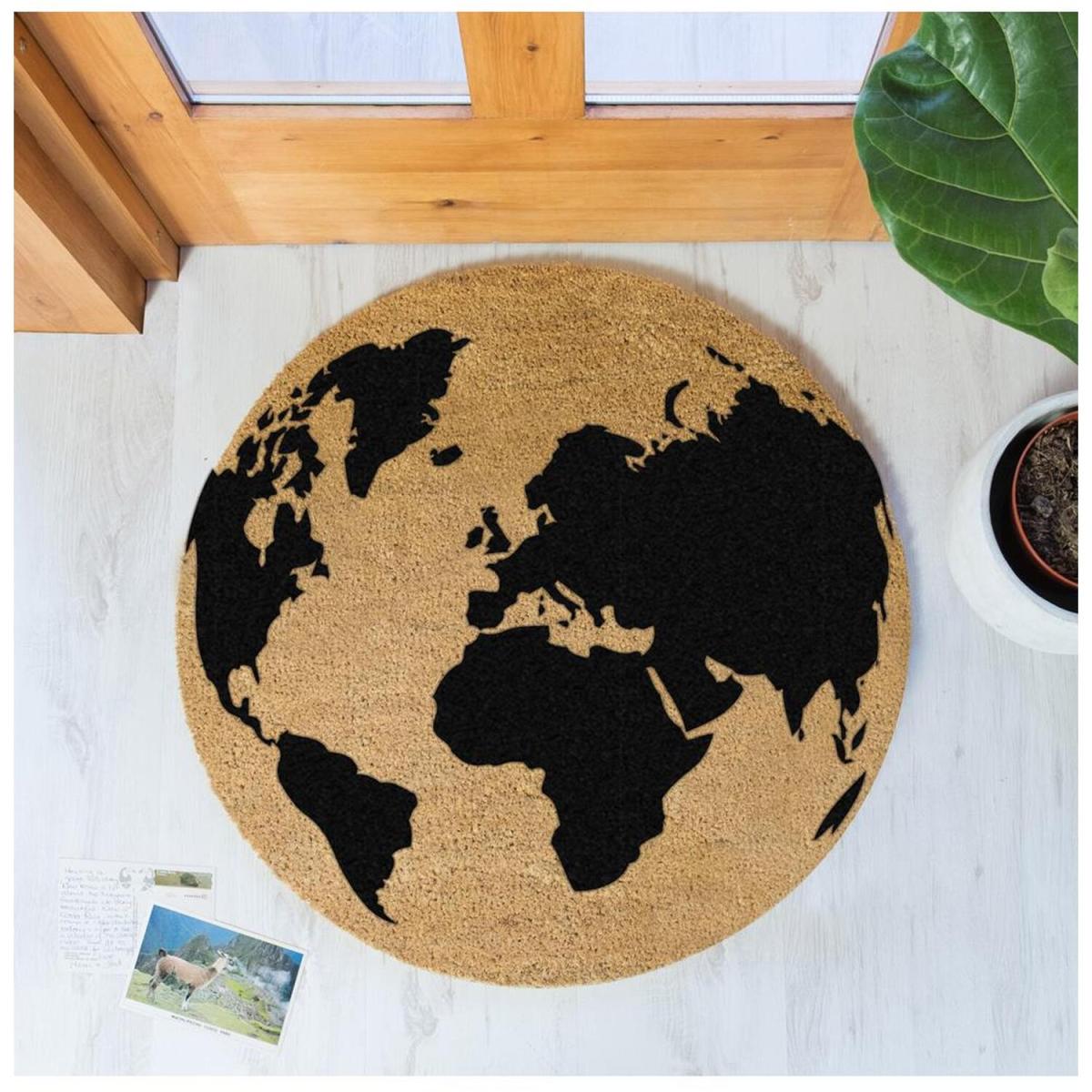 Globe Circle Doormat - Black – image 4