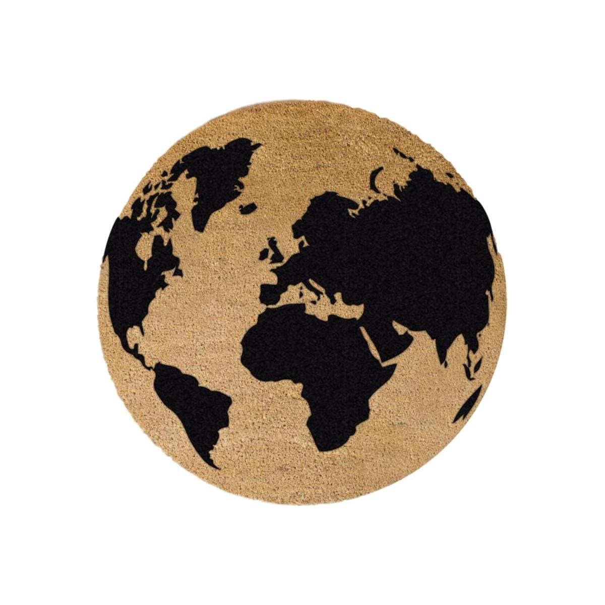 Globe Circle Doormat - Black – image 1
