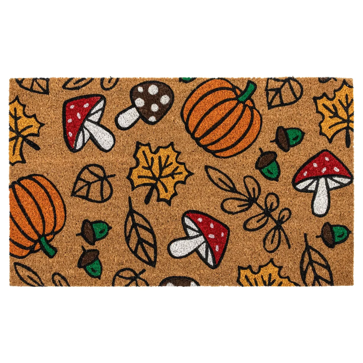Coir Entrance Doormat with Latex Backing - Autumn - Brown – image 12
