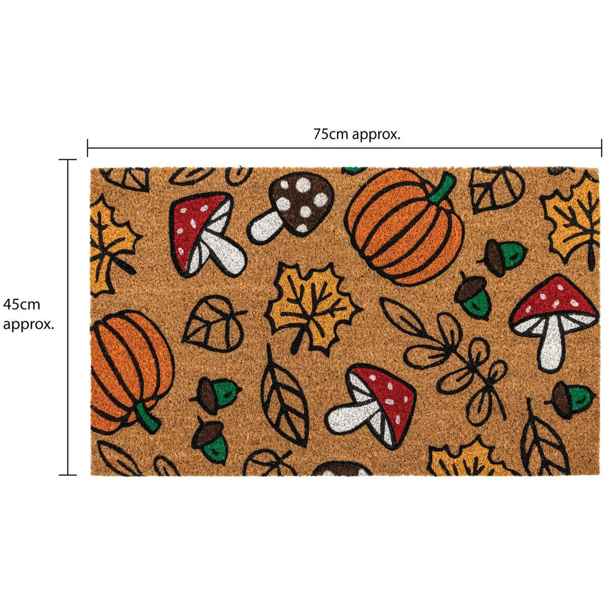 Coir Entrance Doormat with Latex Backing - Autumn - Brown – image 3