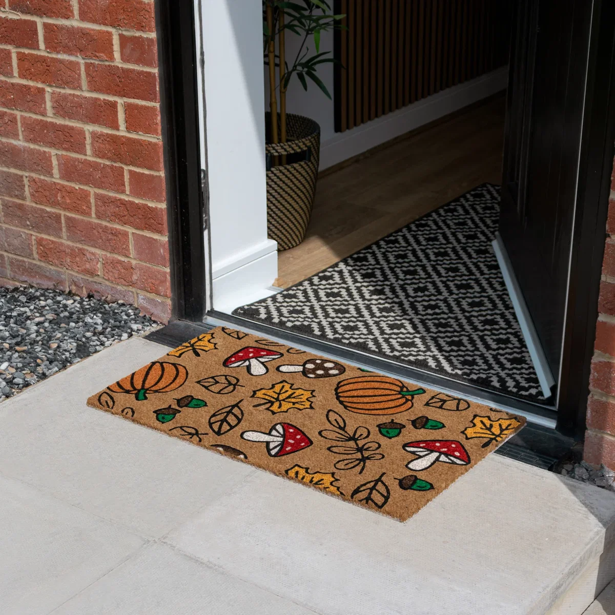 Coir Entrance Doormat with Latex Backing - Autumn - Brown – image 4