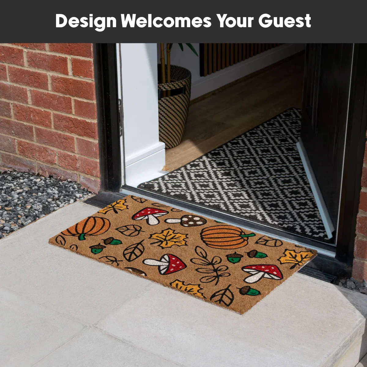 Coir Entrance Doormat with Latex Backing - Autumn - Brown – image 9
