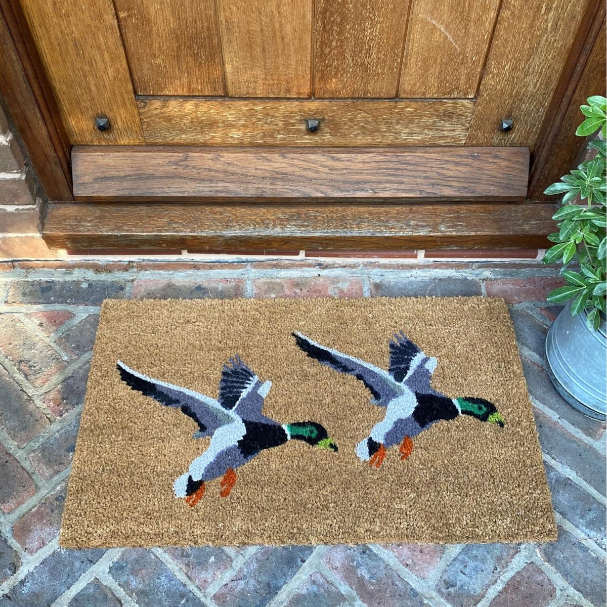 Indoor and Outdoor Coir Doormats - Brown / Flying Ducks – image 1