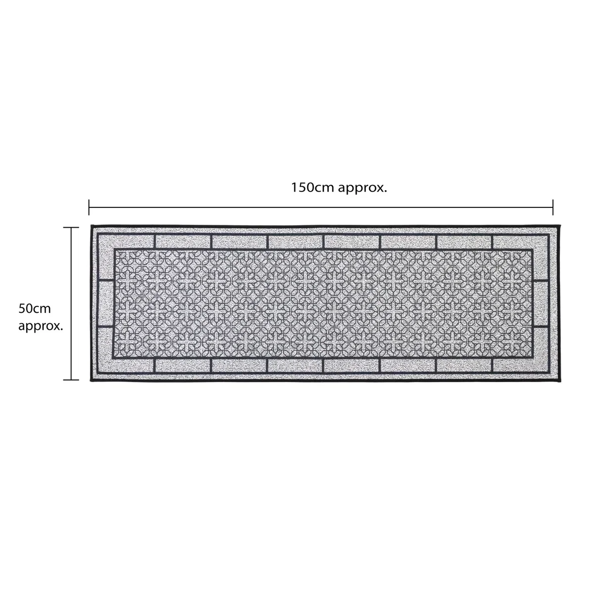 JVL Avanti Machine Washable Entrance Doormat and Runner Set - Grey – image 2