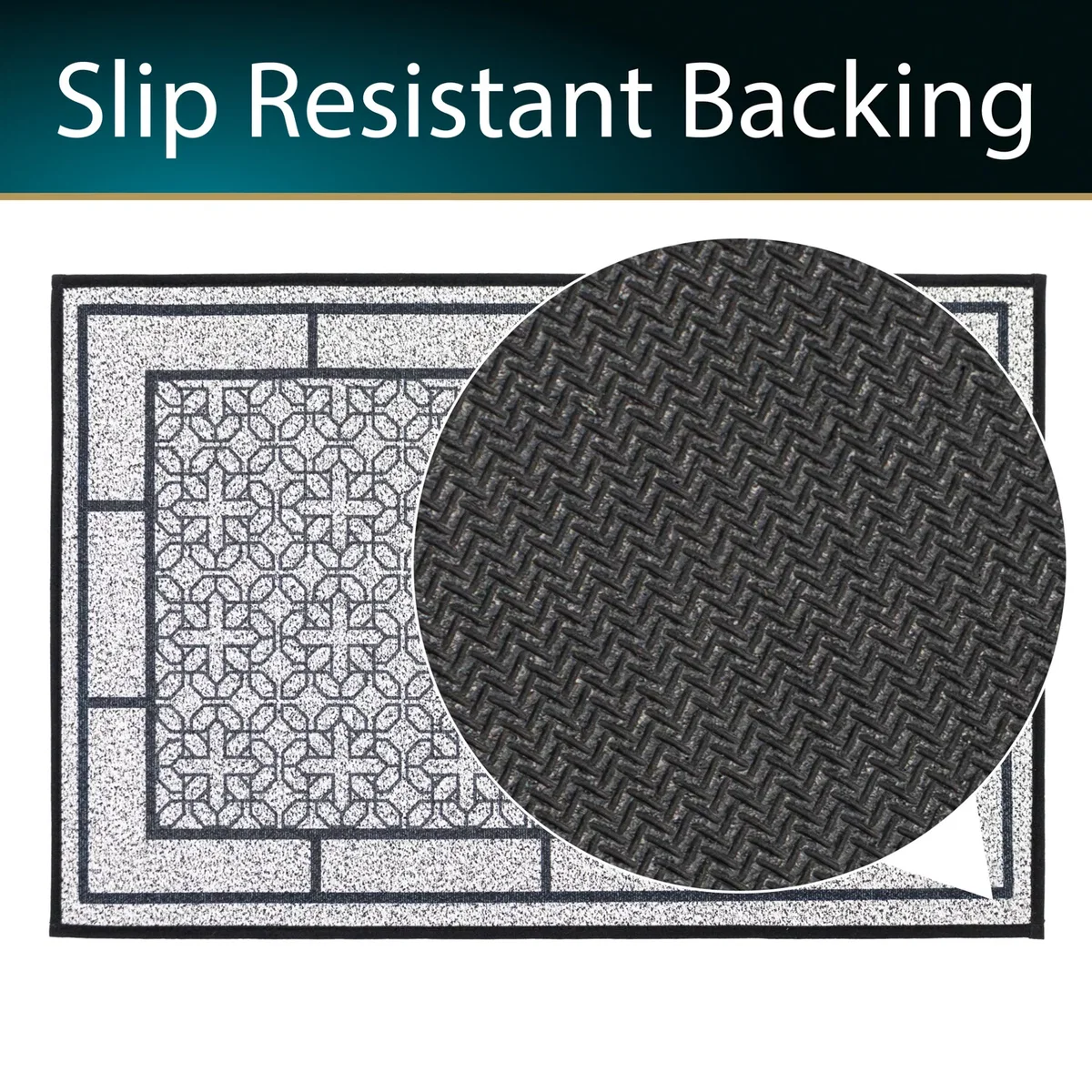 JVL Avanti Machine Washable Entrance Doormat and Runner Set - Grey – image 7