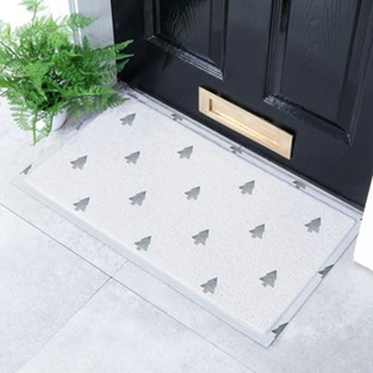 Christmas Tree Pattern Indoor Outdoor Doormat - White – image 2