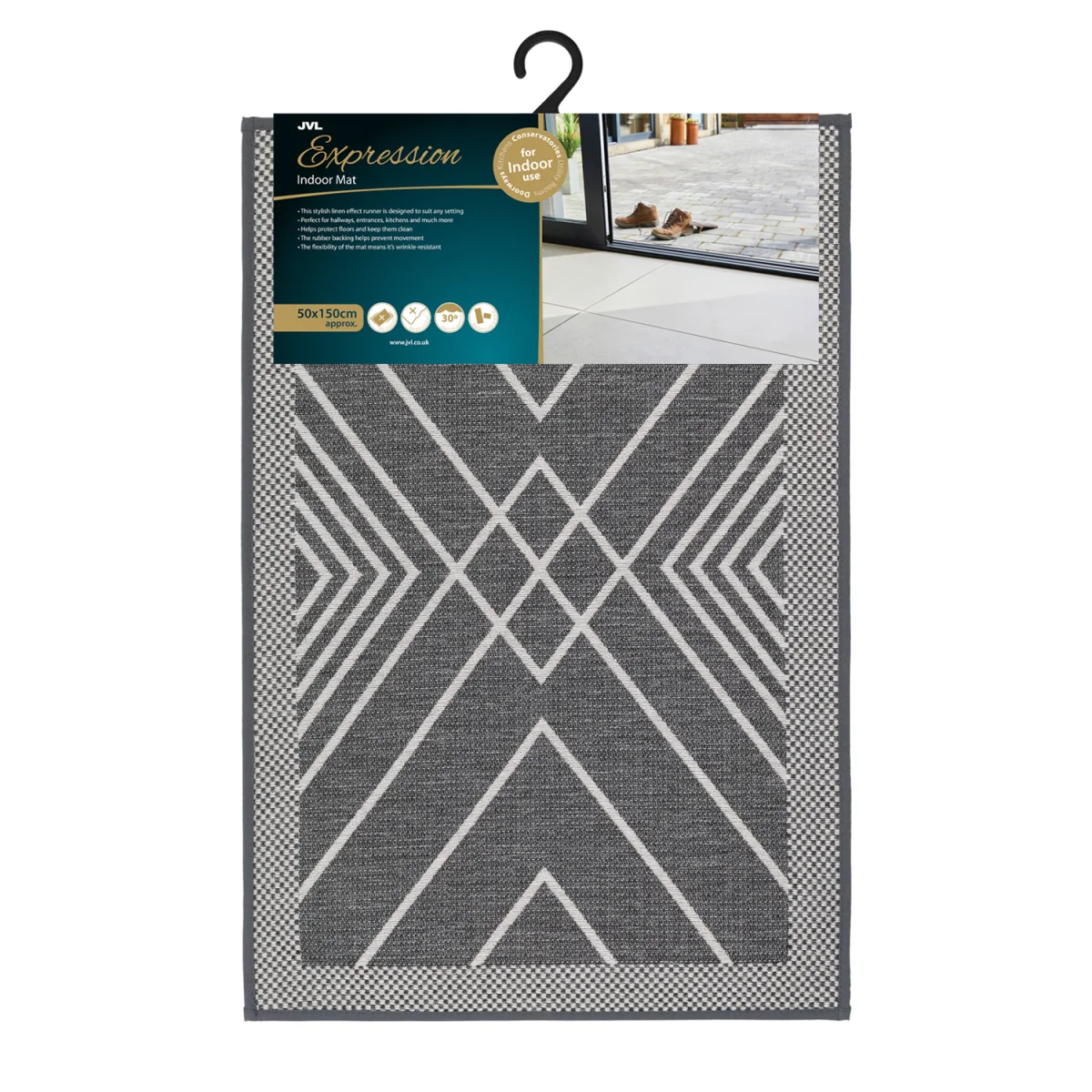Expression Machine Washable Entrance Doormat - Grey – image 2