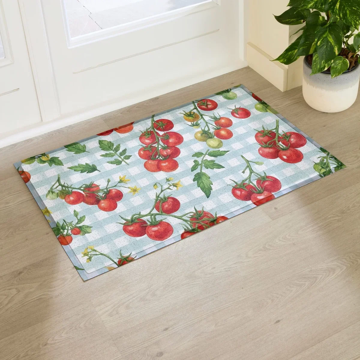 Tomatoes Pattern Indoor/Outdoor Doormat (90x60cm) - Multi / 90 x 60cm