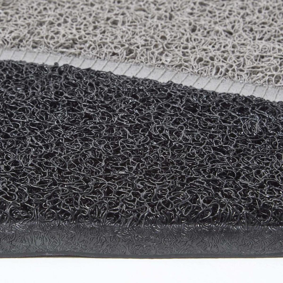Grey Dog Silhouette Recycled Rubber Non-Slip Doormat with Black background - Black – image 3