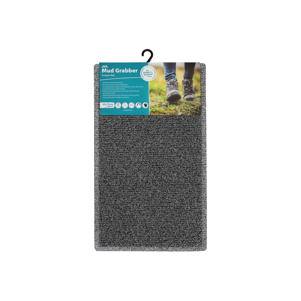 Grey and Black Mud Grabber PVC Spaghetti Entrance Door Mat – image 1