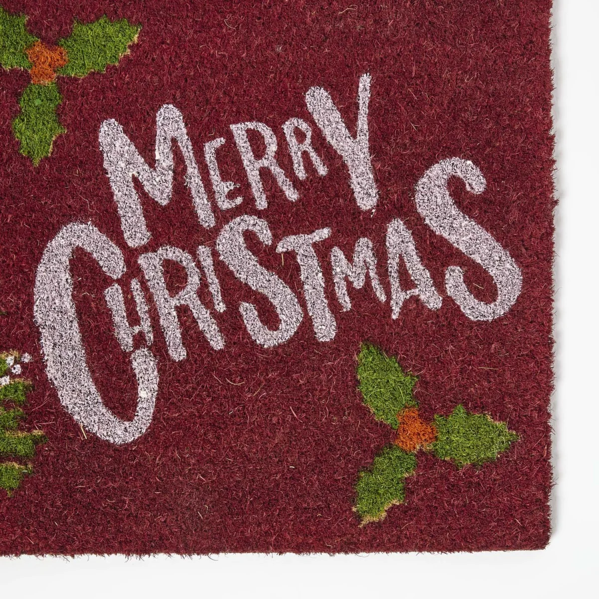 Christmas Tree Non-Slip Coir Doormat, 40 x 60 cm - Red – image 3