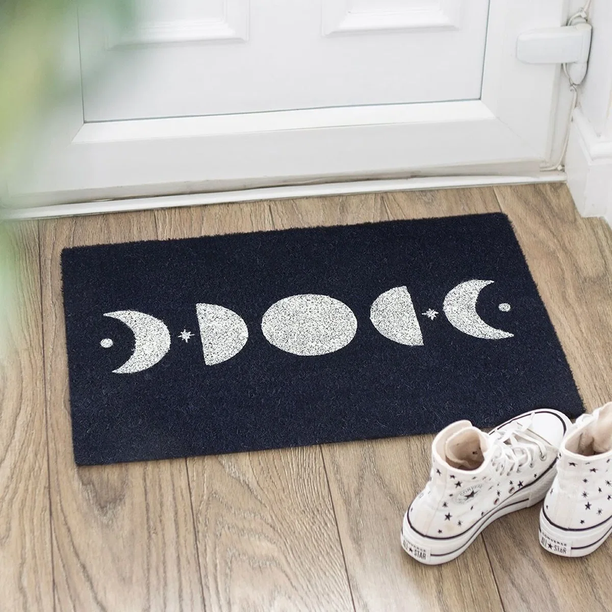 Dark Blue Moon Phase Coir Doormat - Dark Blue – image 3