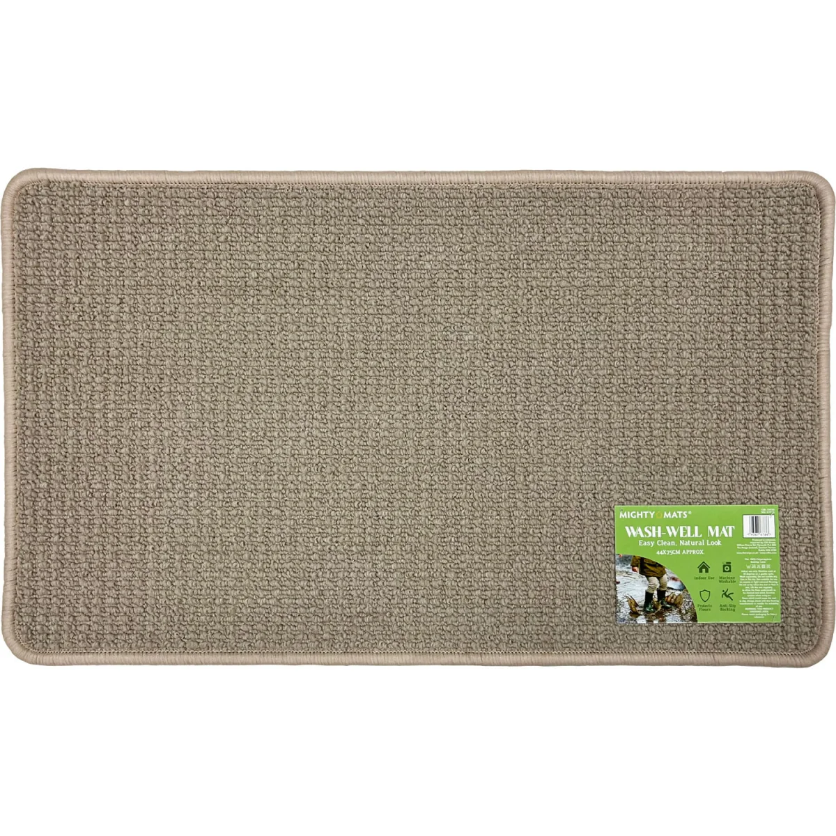WashWell Washable Jute Doormat - Natural – image 5