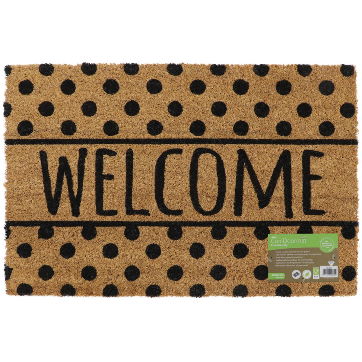 JVL Eco-Friendly Welcome Spots Door Mat - Brown – image 5