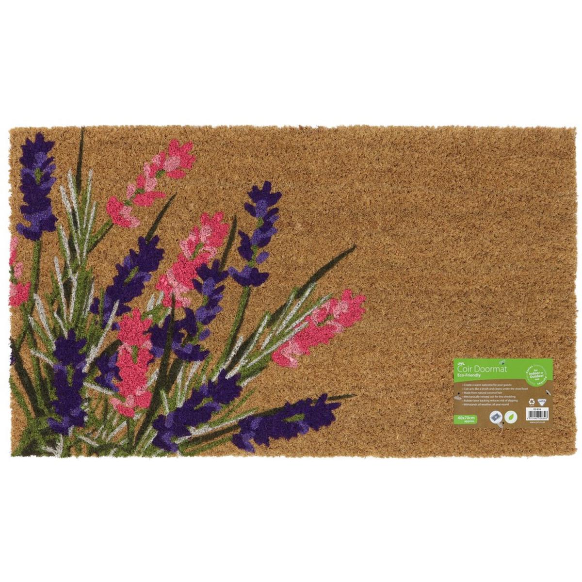 Latex Backed Lavender Coir Door Mat - Purple – image 2