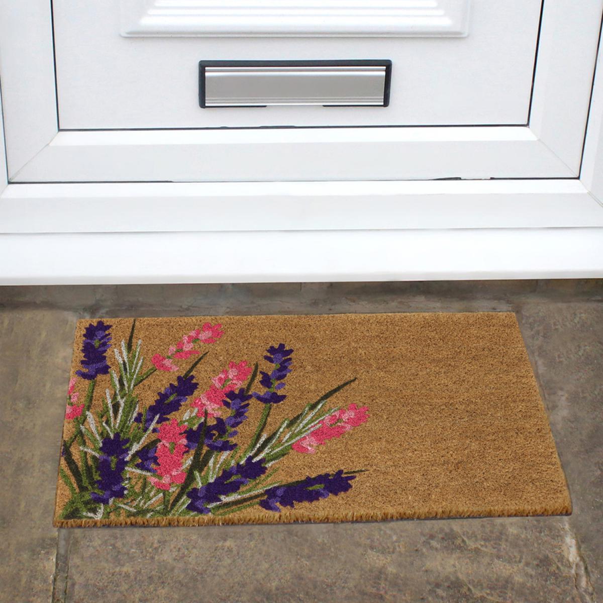 Latex Backed Lavender Coir Door Mat - Purple – image 5