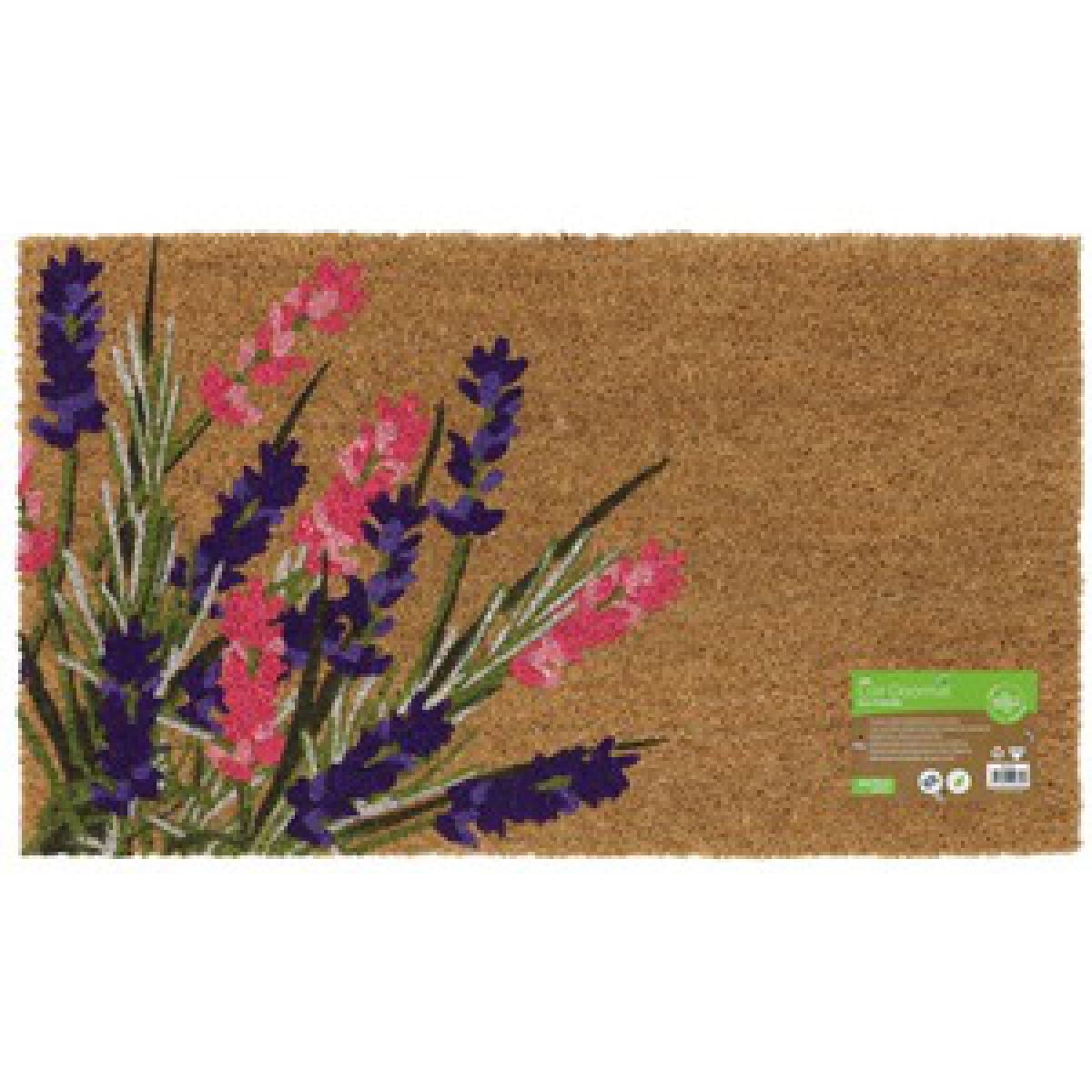 Latex Backed Lavender Coir Door Mat - Purple – image 7