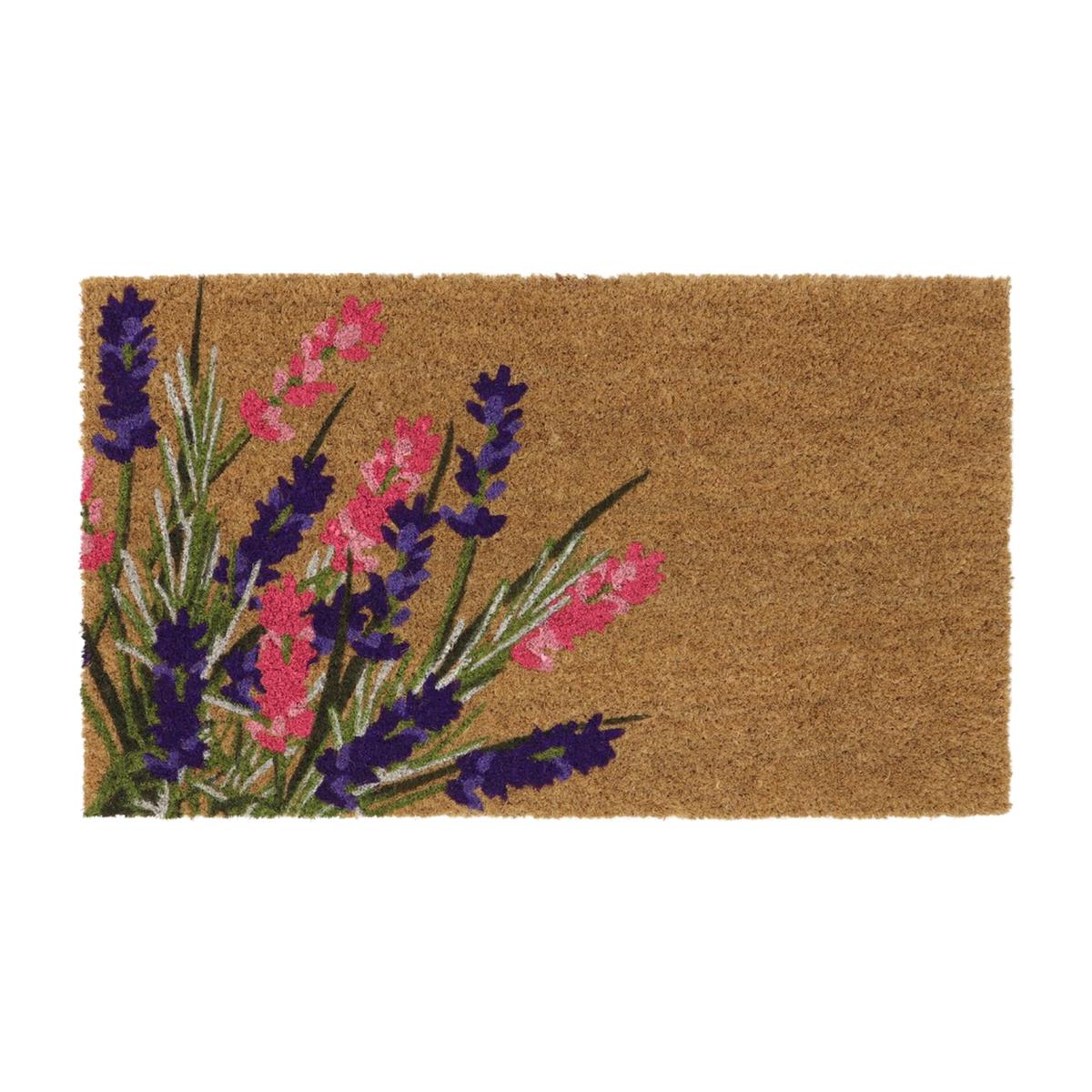 Latex Backed Lavender Coir Door Mat - Purple – image 1