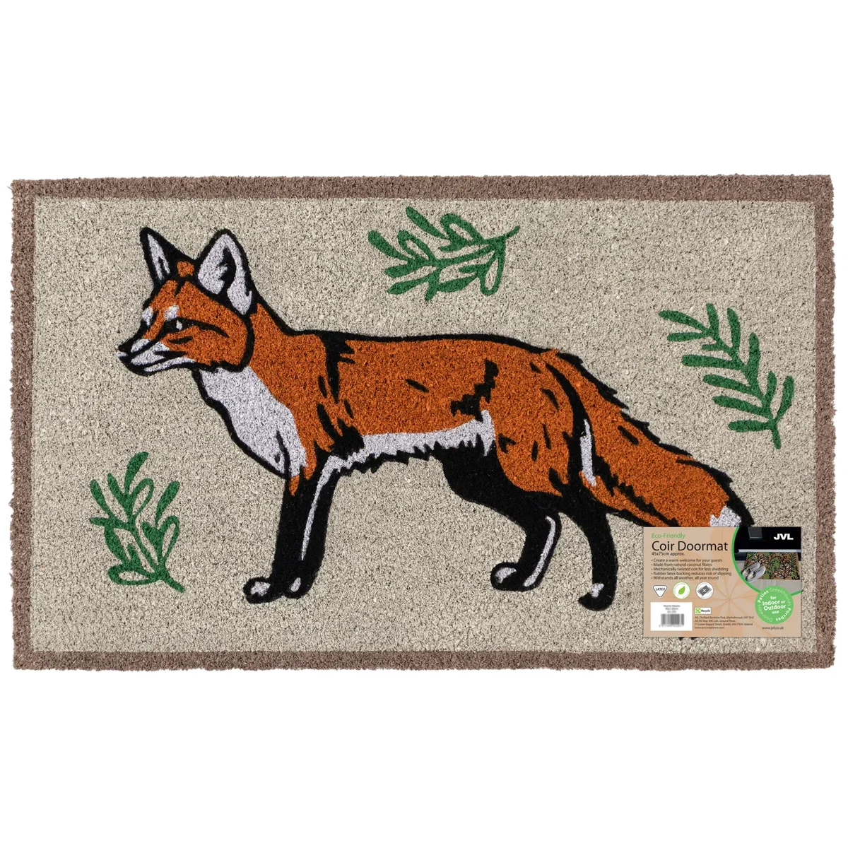 Eco-Friendly Latex Backed Natural Coir Entrance Doormat - Brown – image 2