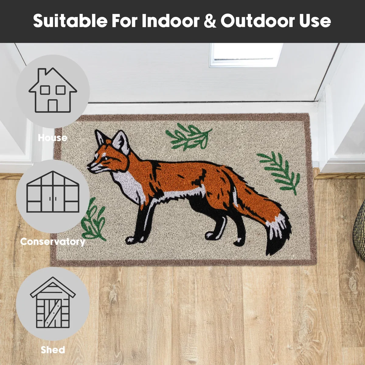Eco-Friendly Latex Backed Natural Coir Entrance Doormat - Brown – image 5