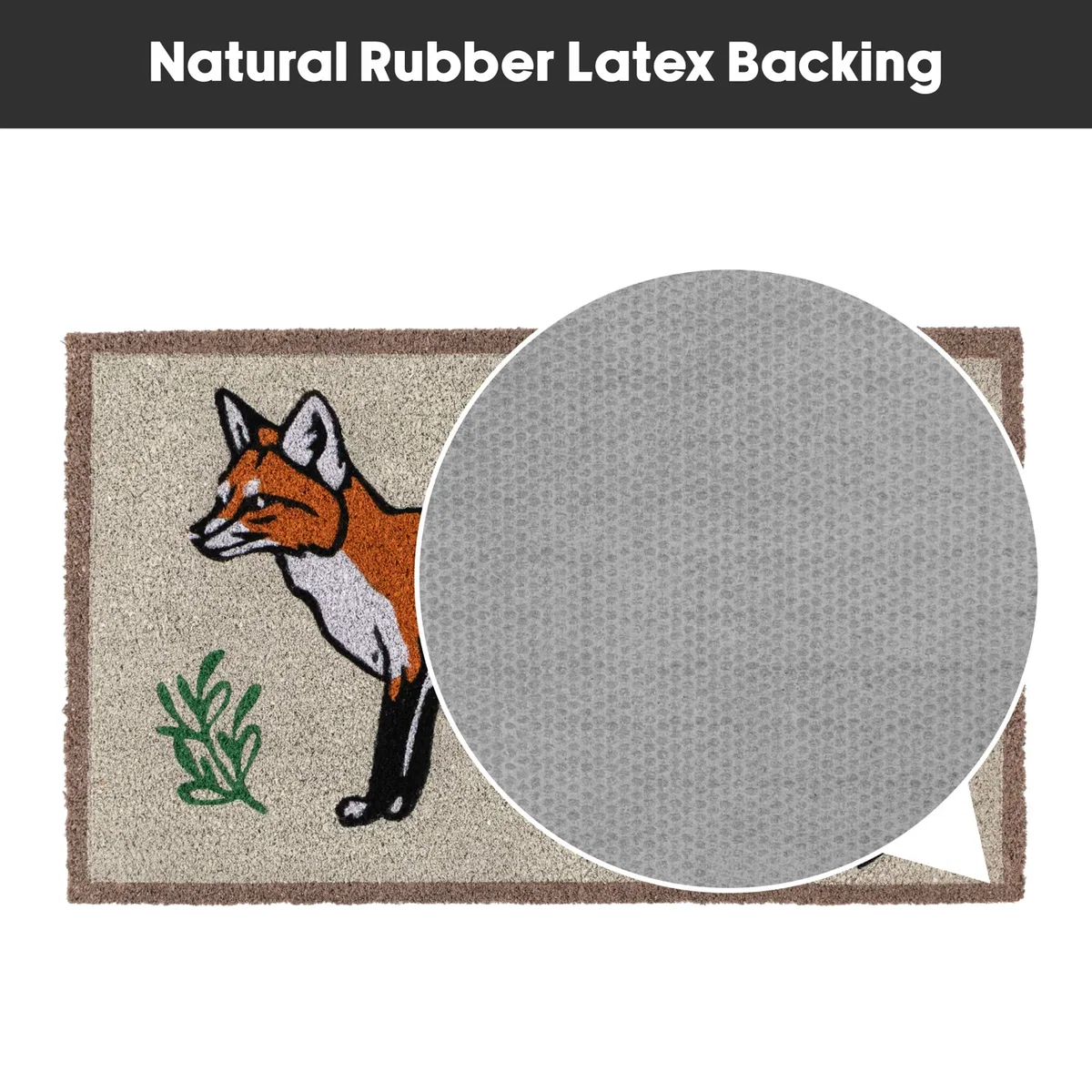 Eco-Friendly Latex Backed Natural Coir Entrance Doormat - Brown – image 6